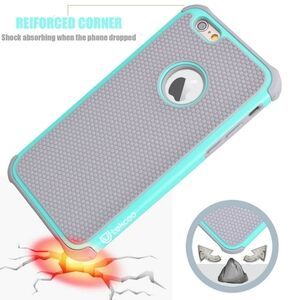 iPhone 6 silicone phone case +PC case gift